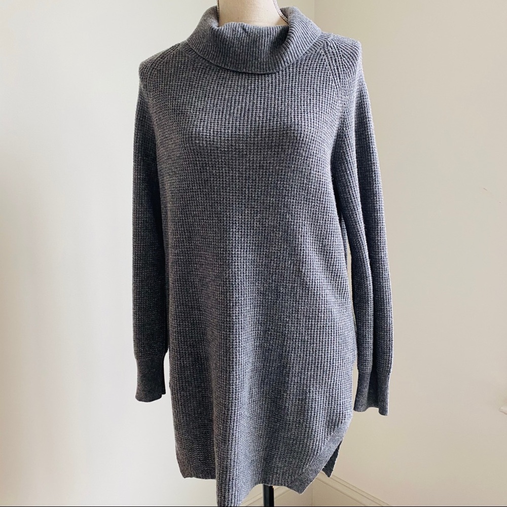 Brown Allan wool/cashmere tunic sweater